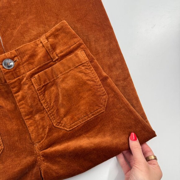 Anthropologie Maeve The Colette Corduroy Crop Wide-Leg Pants Size 25 - Picture 6 of 14